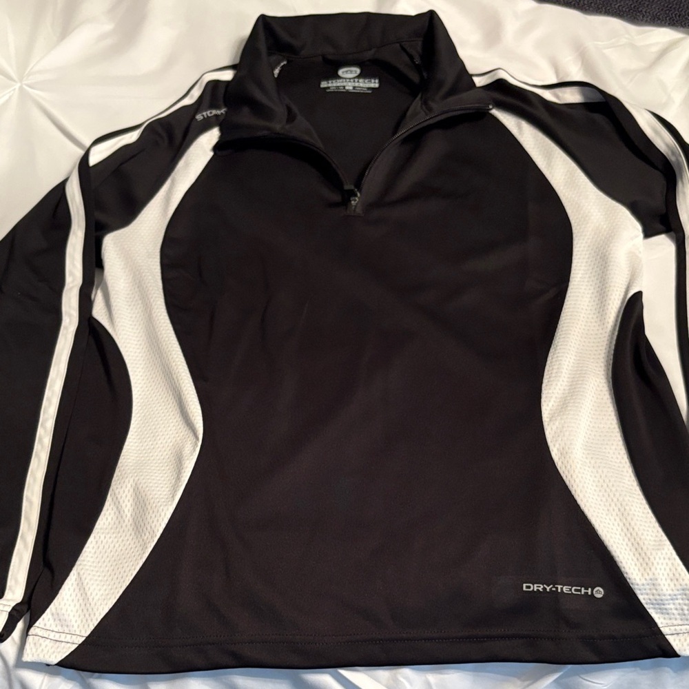 Black and White Quarter Zip Pullover